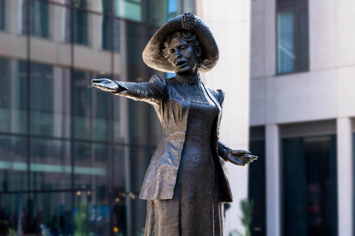 Emmeline Pankhurst statue in St Peter’s Square, Manchester