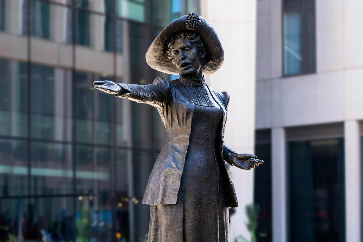 Emmeline Pankhurst statue in St Peter’s Square, Manchester