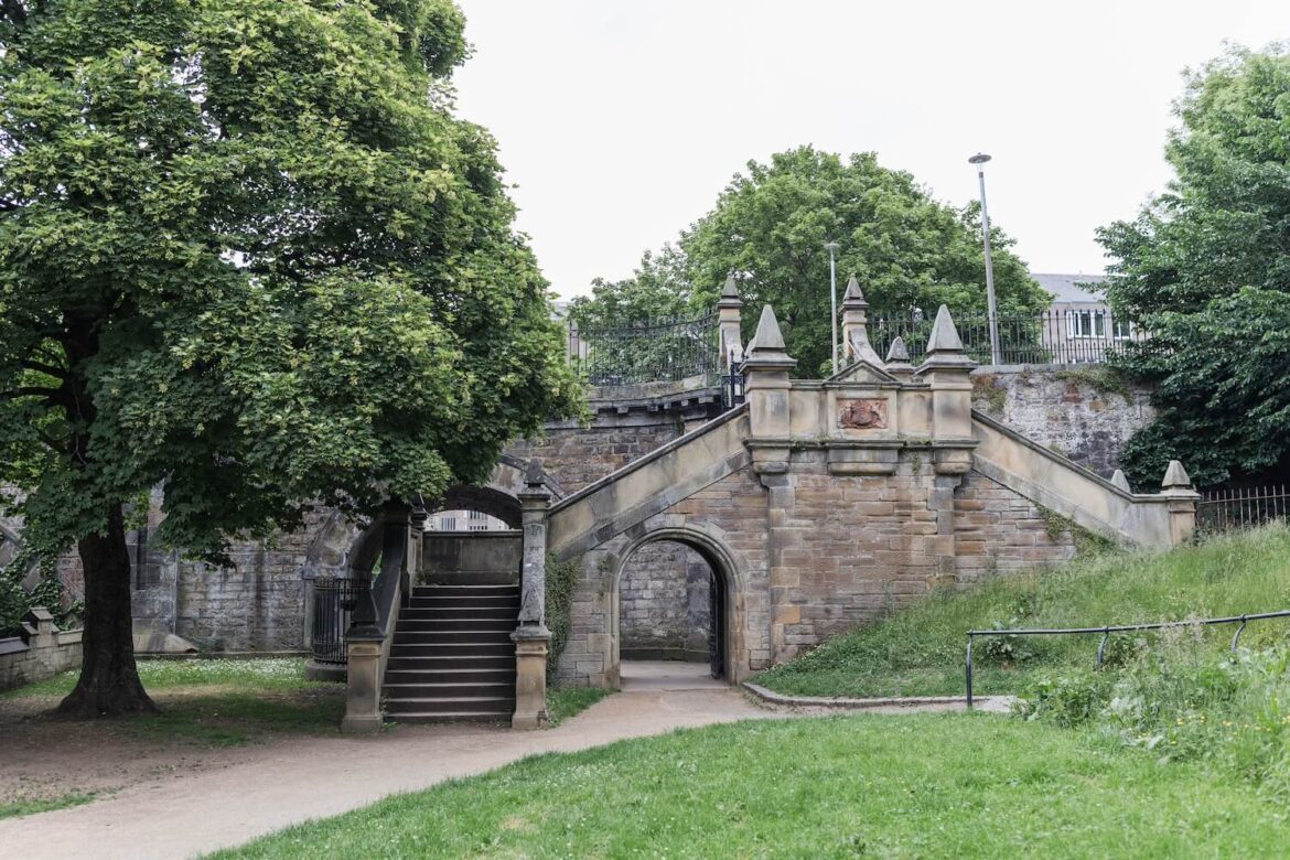 Stone archway beneath St Deans Bridge, the meeting point for the Hidden Edinburgh Nature Tour.