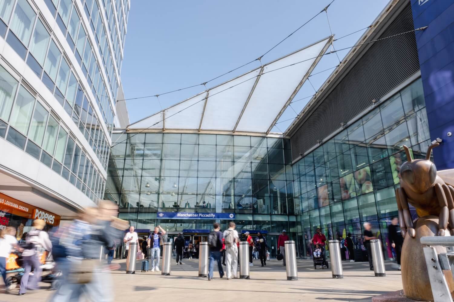Manchester Piccadilly Station, the meeting point for the tour.
