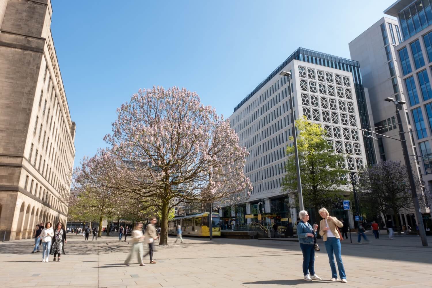 St Peter’s Square in central Manchester