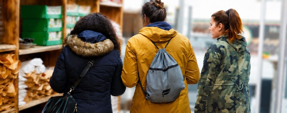 Three women taking part in a women-led cultural tour with Women in Travel CIC.